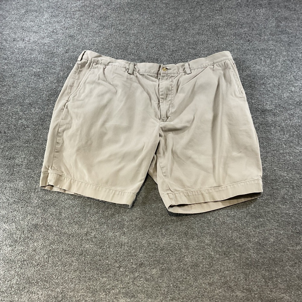 Polo Ralph Lauren Mens Khaki Chino Shorts Size 42 Tan Cotton Twill Classic Fit